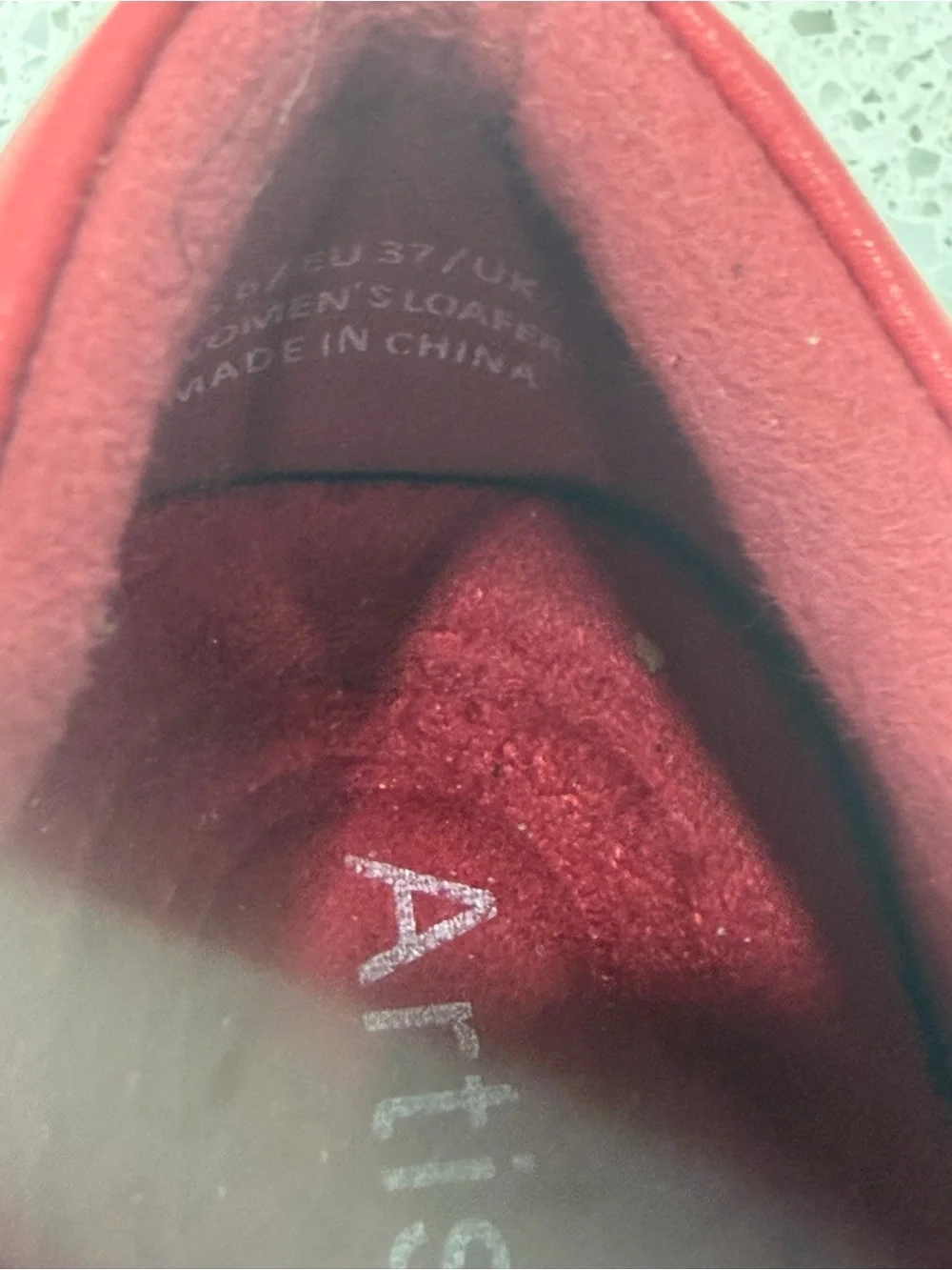 Women’s Red Leather Knot-Accent Loafers